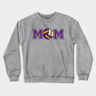 Volleyball Mom Purple and Gold Crewneck Sweatshirt